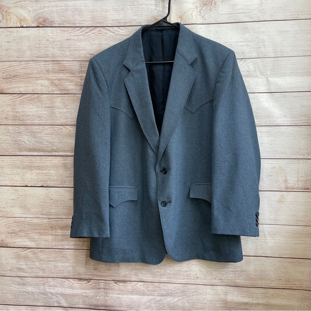 VINTAGE SHEPLERS WESTERN BLAZER‎ IN BLUE